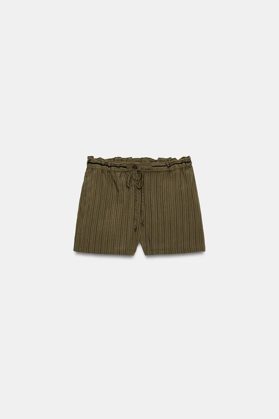 ЖАККАРДОВЫЕ ШОРТЫ В ПОЛОСКУ — коллекция Zara «ZW»