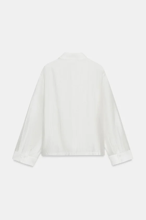 АТЛАСНАЯ РУБАШКА С НАВЕСНЫМИ ПЕТЛЯМИ коллекция Zara «ZW»