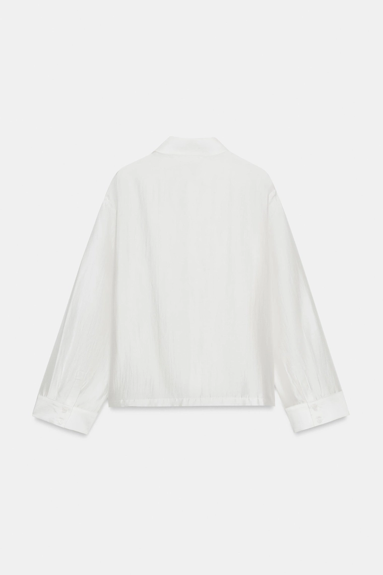 АТЛАСНАЯ РУБАШКА С НАВЕСНЫМИ ПЕТЛЯМИ коллекция Zara «ZW»