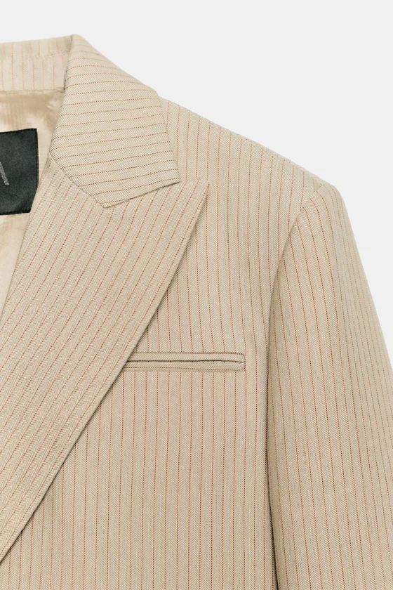 УКОРОЧЕННЫЙ БЛЕЙЗЕР В ПОЛОСКУ — коллекция Zara «ZW»