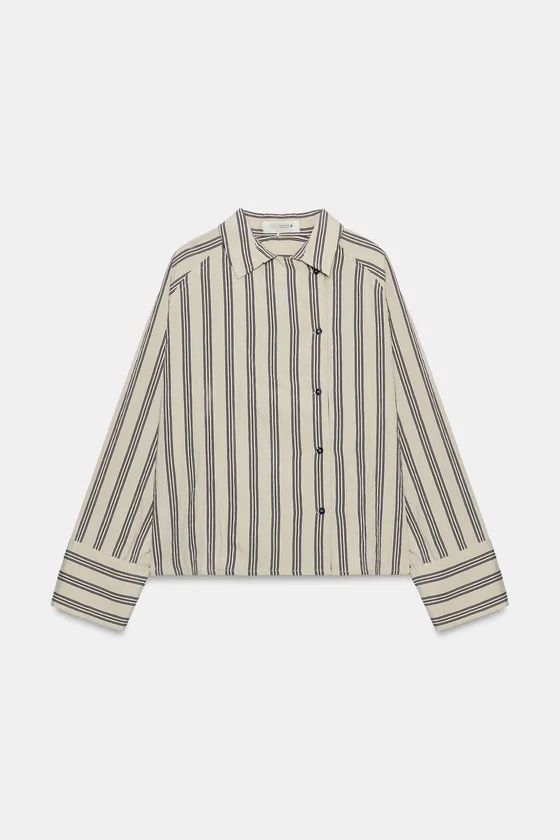 РУБАШКА ОВЕРСАЙЗ В ПОЛОСКУ — коллекция Zara «ZW»
