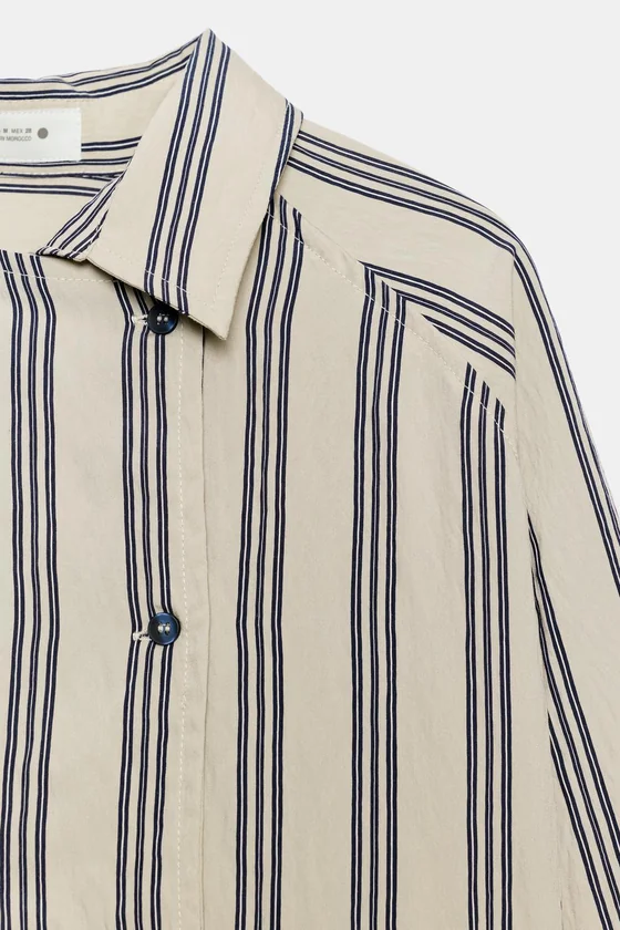 РУБАШКА ОВЕРСАЙЗ В ПОЛОСКУ — коллекция Zara «ZW»