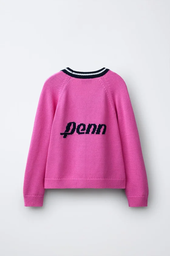 КОНТРАСТНЫЙ КАРДИГАН С V-ОБРАЗНЫМ ВЫРЕЗОМ PENN ©