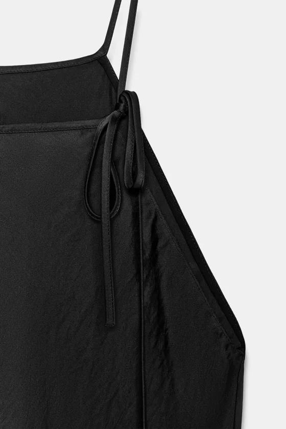 АТЛАСНОЕ ПЛАТЬЕ ХАЛТЕР коллекция Zara «ZW»