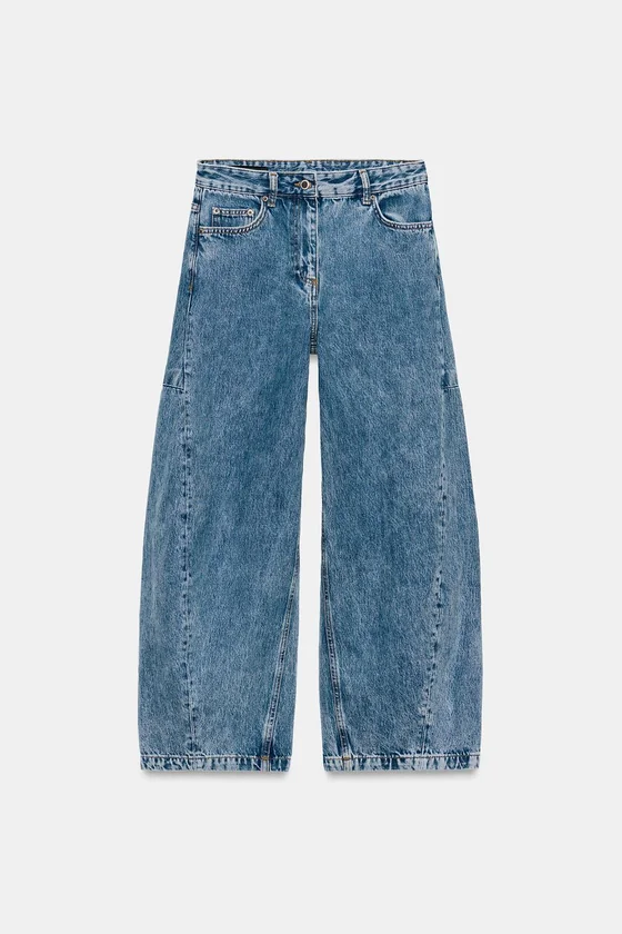 ДЖИНСЫ коллекция Zara «ZW» ANKLE баллон СО СРЕДНЕЙ ПОСАДКОЙ