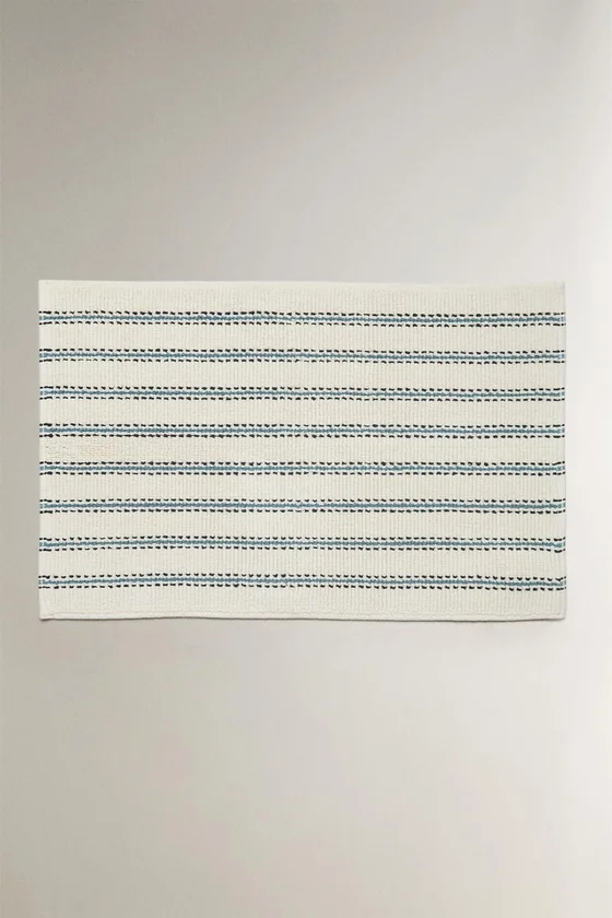 Полосатый ваннный коврик