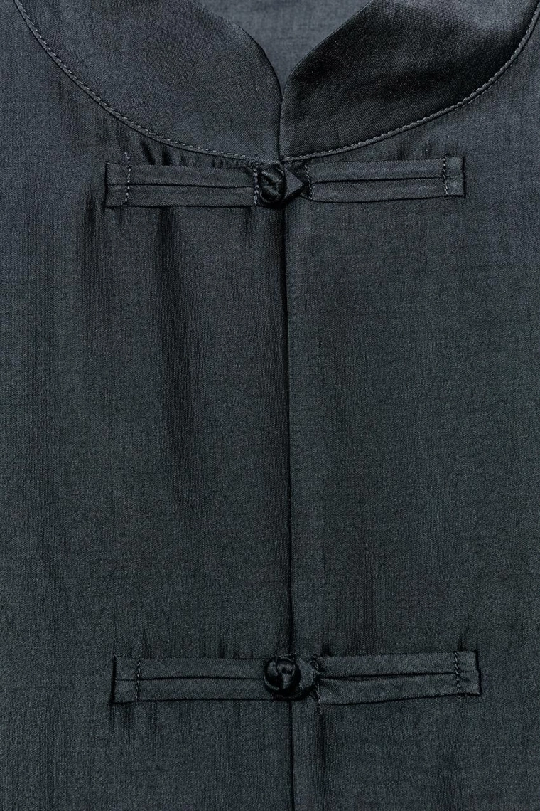 АТЛАСНАЯ РУБАШКА С НАВЕСНЫМИ ПЕТЛЯМИ коллекция Zara «ZW»