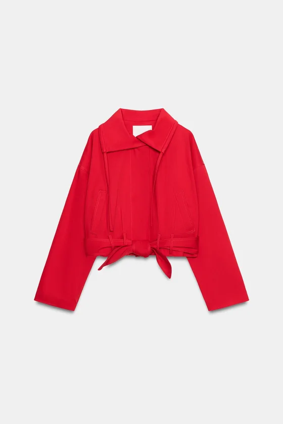 КУРТКА С ПОЯСОМ — коллекция Zara «ZW»