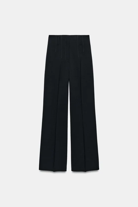 БРЮКИ ИЗ ШЕРСТИ С ВЫСОКОЙ ПОСАДКОЙ — коллекция Zara «ZW»