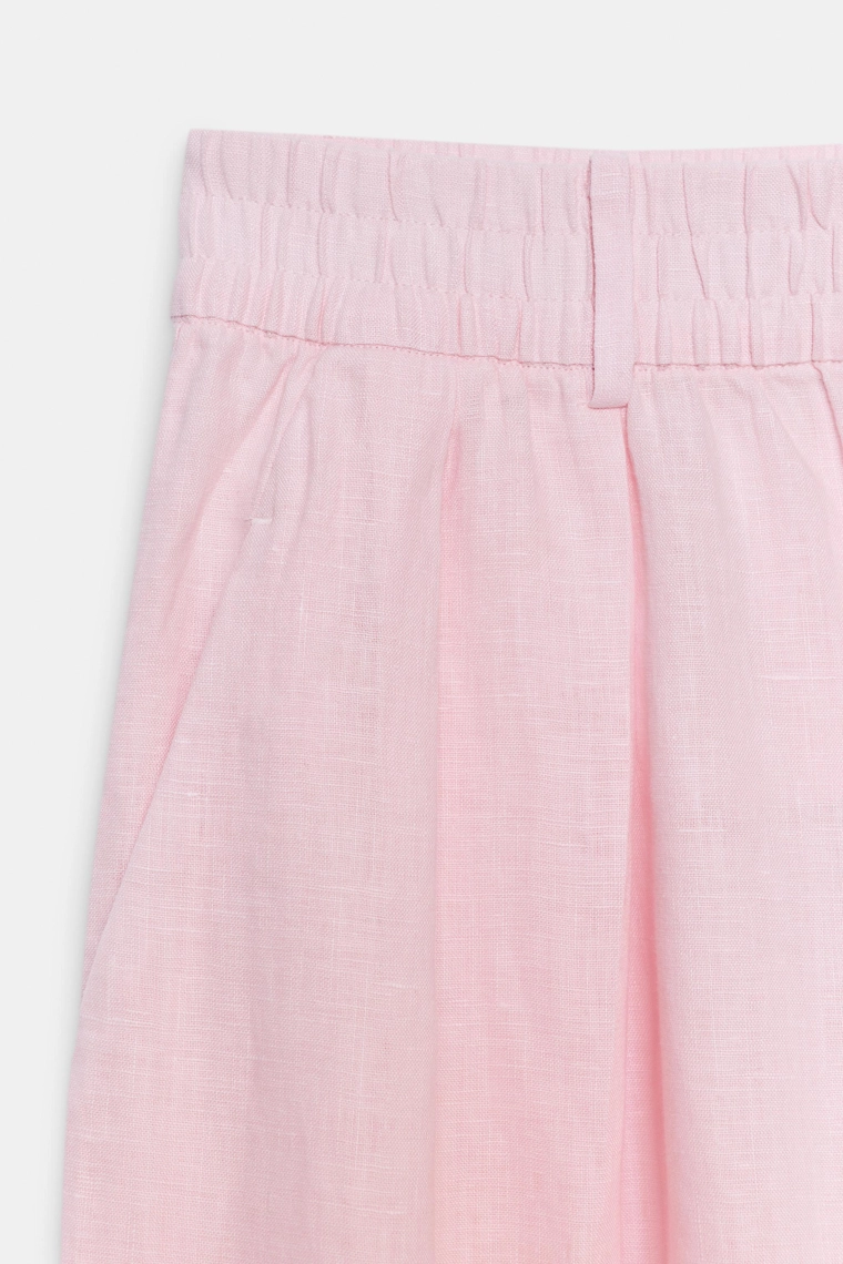 БРЮКИ СО СКЛАДКАМИ ИЗ 100% ЛЬНА — коллекция Zara «ZW»