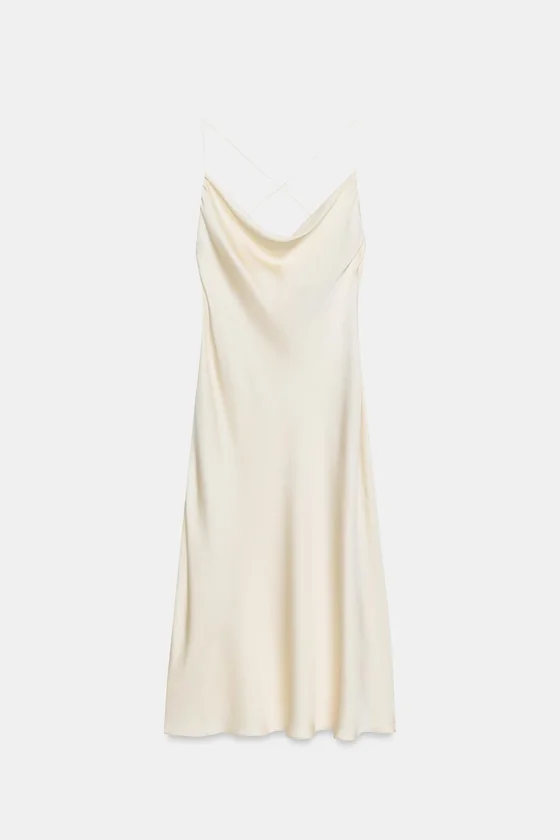 АТЛАСНОЕ ПЛАНЬЕ-КОМБИНАЦИЯ коллекция Zara «ZW»