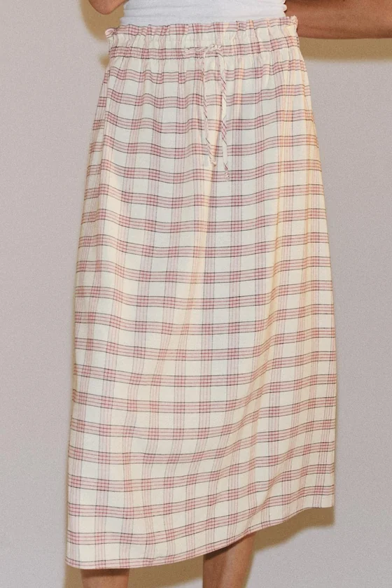 ЮБКА МИДИ В КЛЕТКУ — коллекция Zara «ZW»