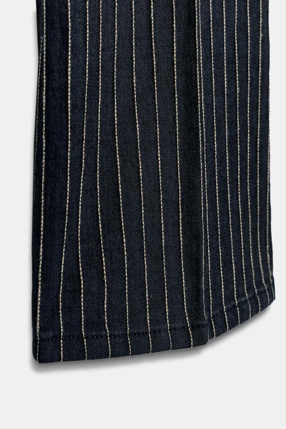 ДЖИНСЫ клёш В ПОЛОСКУ С ВЫСОКОЙ ПОСАДКОЙ — коллекция Zara «ZW»