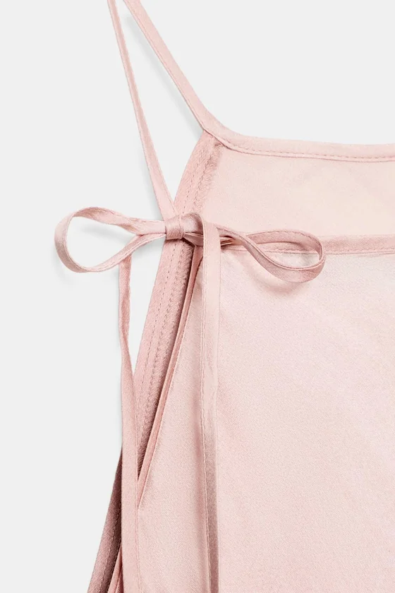 АТЛАСНОЕ ПЛАТЬЕ ХАЛТЕР коллекция Zara «ZW»
