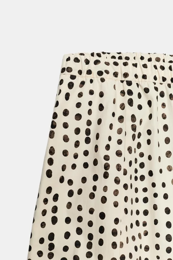 БРЮКИ В ПИЖАМНОМ СТИЛЕ В ГОРОШЕК — коллекция Zara «ZW»