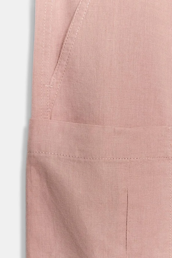 БРЮКИ КАРГО ИЗ СМЕСОВОГО ЛЬНА — коллекция Zara «ZW»