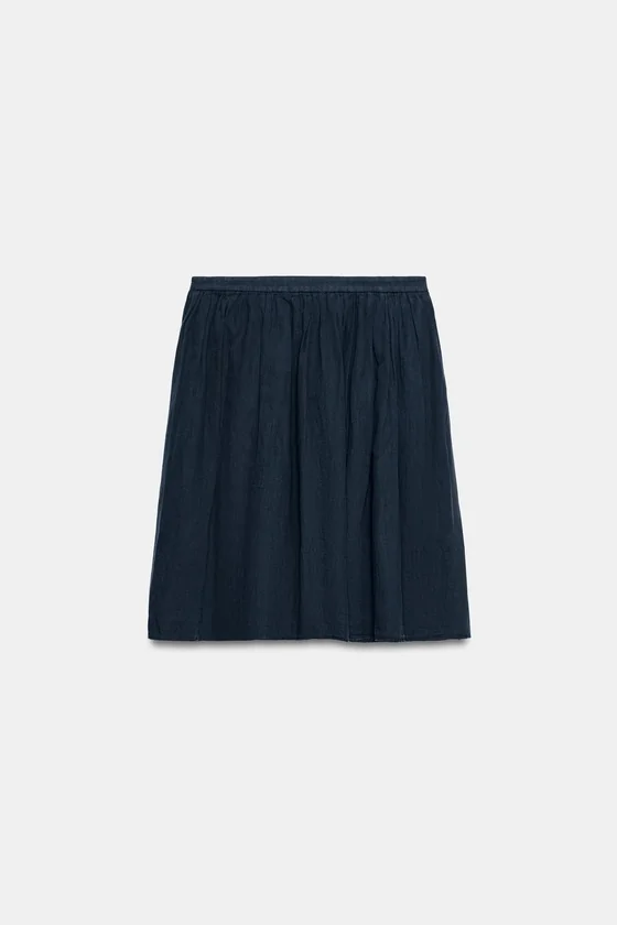 ЮБКА МИДИ ИЗ ЛЬНА — коллекция Zara «ZW»