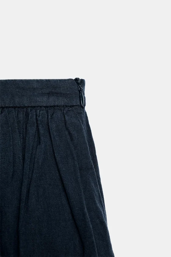 ЮБКА МИДИ ИЗ ЛЬНА — коллекция Zara «ZW»