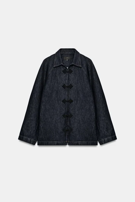 ДЖИНСОВАЯ КУРТКА С НАВЕСНЫМИ ПЕТЛЯМИ — коллекция Zara «ZW»