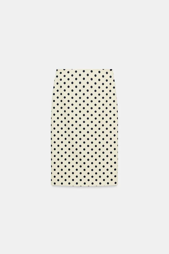 ЮБКА-КАРАНДАШ В ГОРОШЕК — коллекция Zara «ZW»