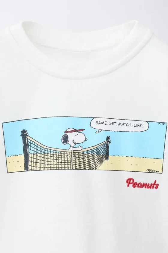 ФУТБОЛКА С ПРИНТОМ И ВЫШИВКОЙ SNOOPY PEANUTS™
