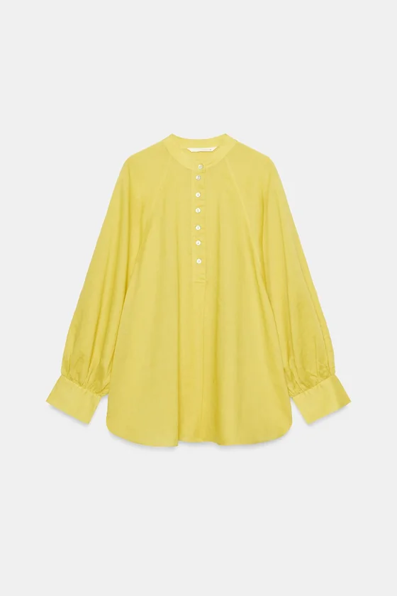 РУБАШКА ОВЕРСАЙЗ ИЗ РАМИ И ЛИОЦЕЛЛА коллекция Zara «ZW»