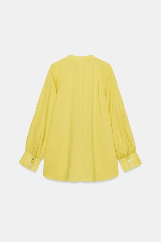 РУБАШКА ОВЕРСАЙЗ ИЗ РАМИ И ЛИОЦЕЛЛА коллекция Zara «ZW»