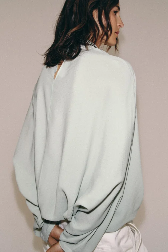 РУБАШКА С ЗАВЯЗКАМИ коллекция Zara «ZW»
