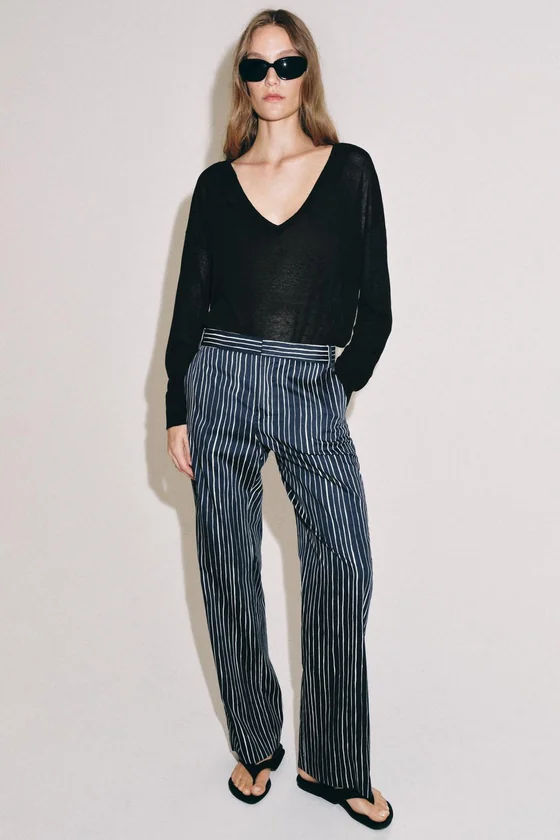 БРЮКИ В ПОЛОСКУ — коллекция Zara «ZW»