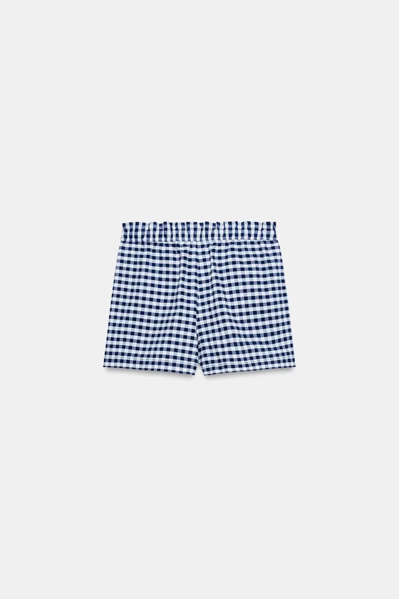 ШОРТЫ В КЛЕТКУ ВИШИ — коллекция Zara «ZW»