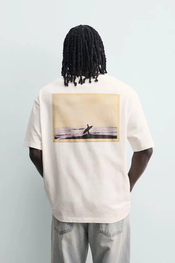 Футболка pukas surf x zara с фотопринтом
