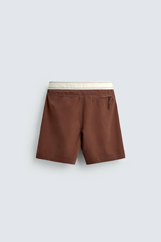Длинные плавательные шорты с лентами pukas surf x zara