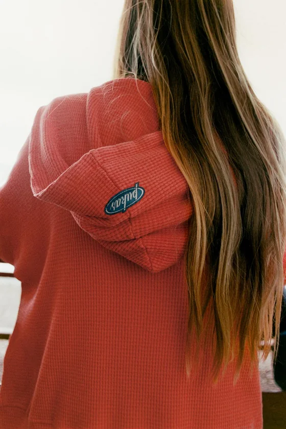 Укороченное худи cropped waffle pukas surf