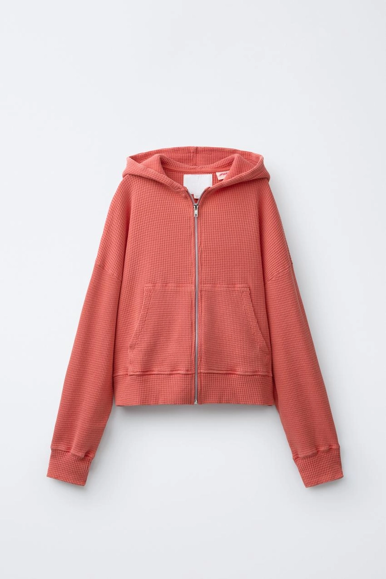 Укороченное худи cropped waffle pukas surf