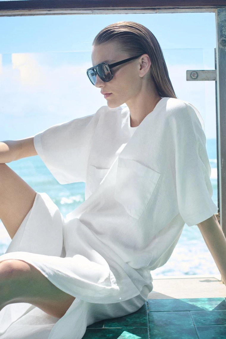 ТОП ИЗ 100% ЛЬНА НА ШНУРОВКЕ — коллекция Zara «ZW»