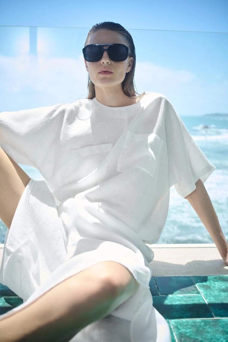 ТОП ИЗ 100% ЛЬНА НА ШНУРОВКЕ — коллекция Zara «ZW»