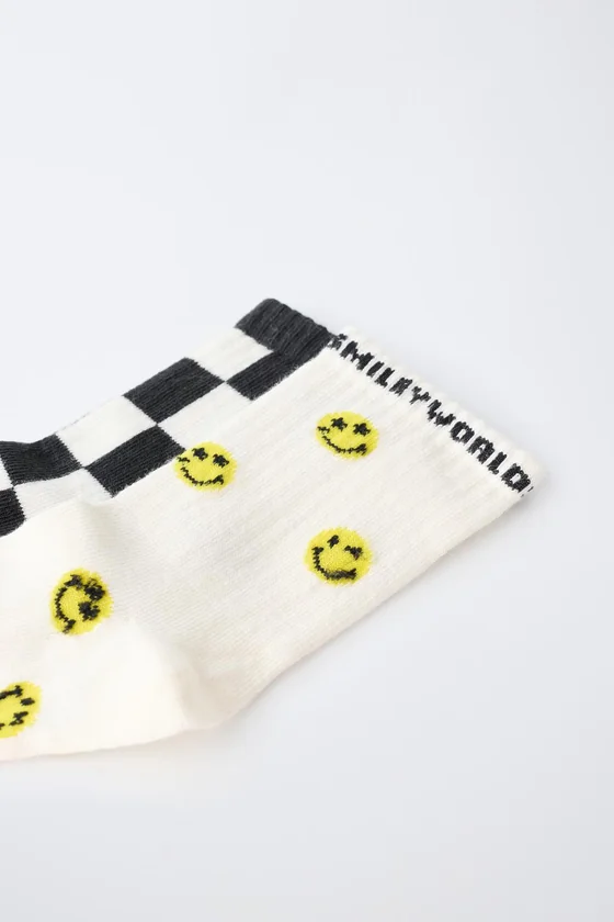 НАБОР ИЗ 2 ПАР НОСКОВ SMILEYWORLD ® В ШАХМАТНУЮ КЛЕТКУ