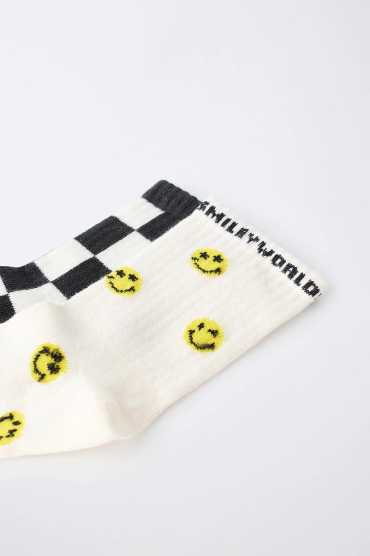 НАБОР ИЗ 2 ПАР НОСКОВ SMILEYWORLD ® В ШАХМАТНУЮ КЛЕТКУ