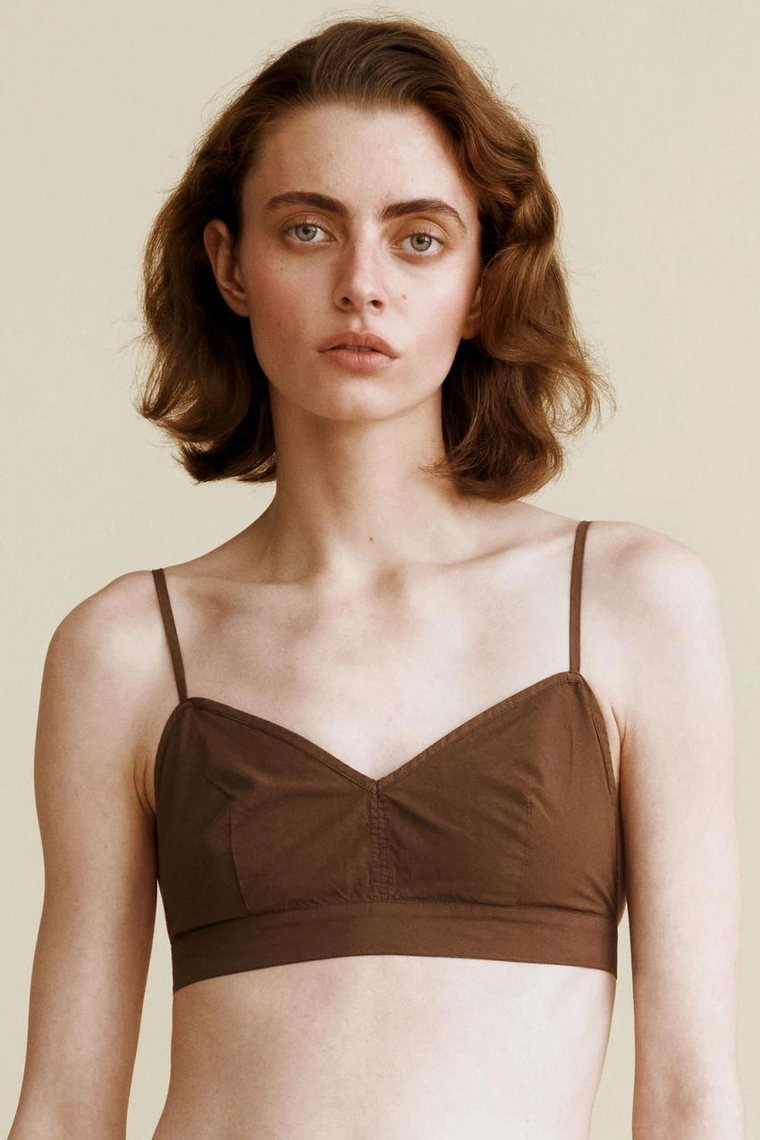 Топ из поплина created by caramel london x zara