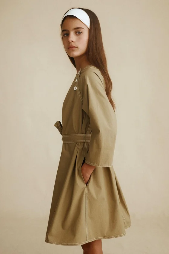 Платье из поплина с поясом created by caramel london x zara