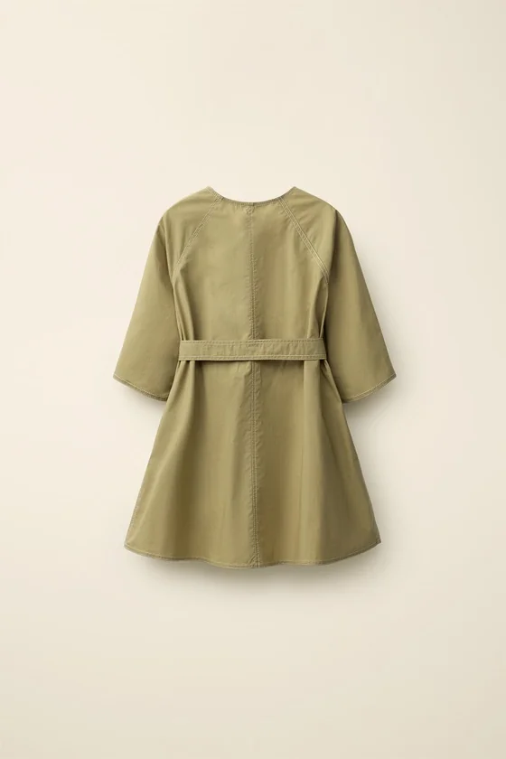 Платье из поплина с поясом created by caramel london x zara