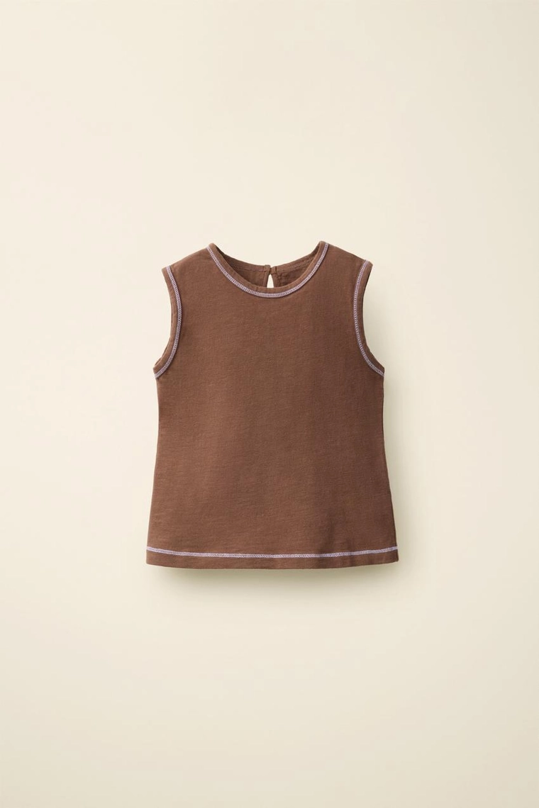 Футболка без рукавов с контрастной отстрочкой caramel london x zara
