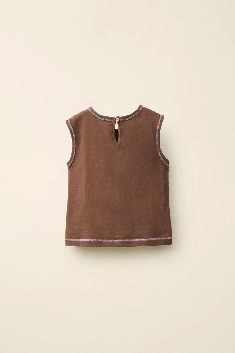 Футболка без рукавов с контрастной отстрочкой caramel london x zara