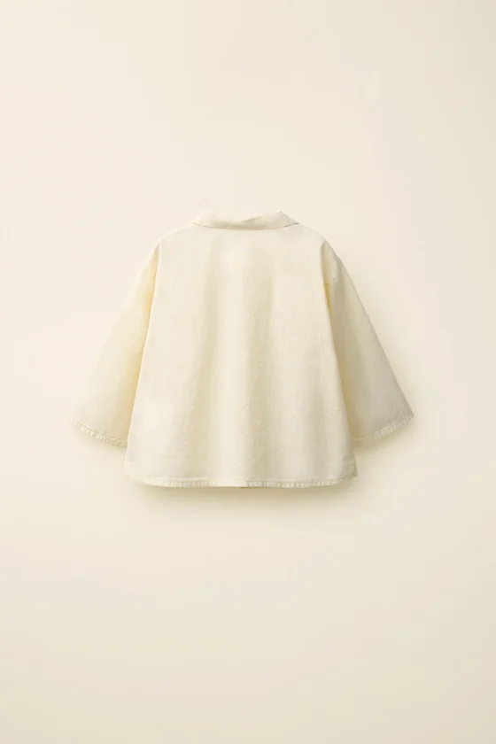Рубашка из трикотажа slub с длинными рукавами, коллекция caramel london x zara