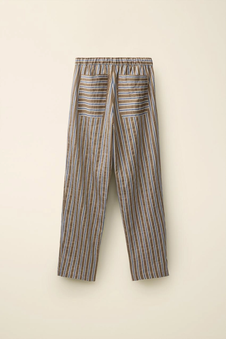 Брюки из льняной смеси в полоску, созданные caramel london x zara