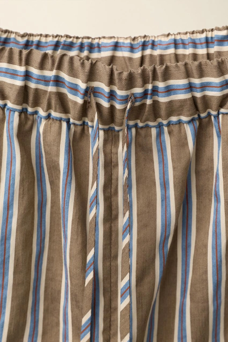 Брюки из льняной смеси в полоску, созданные caramel london x zara