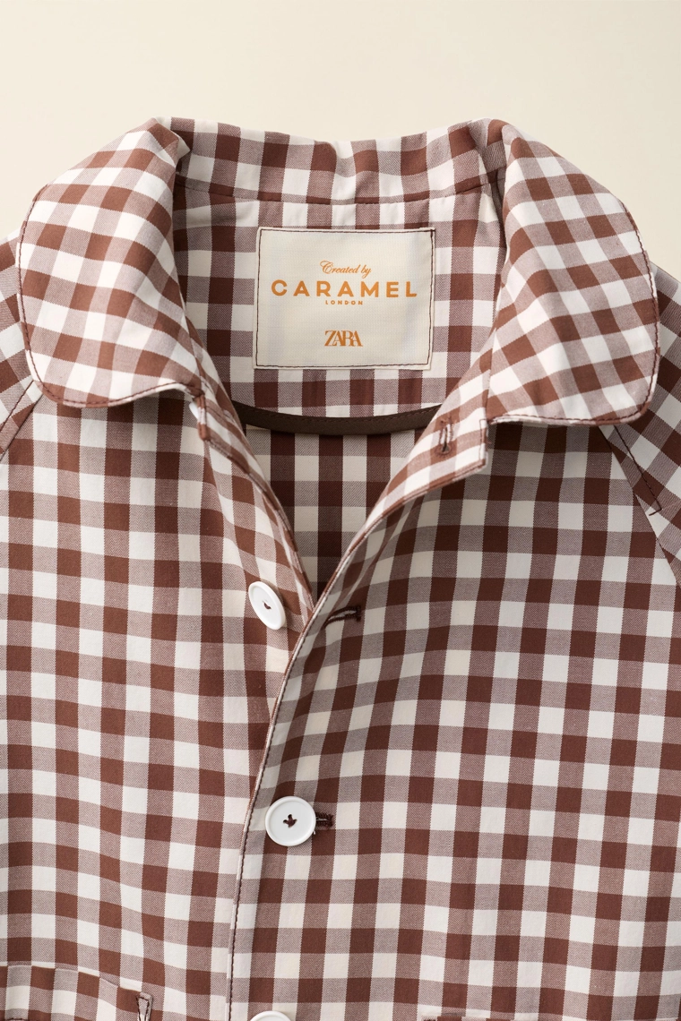 Длинный пальто клетчатое тренч от caramel london x zara