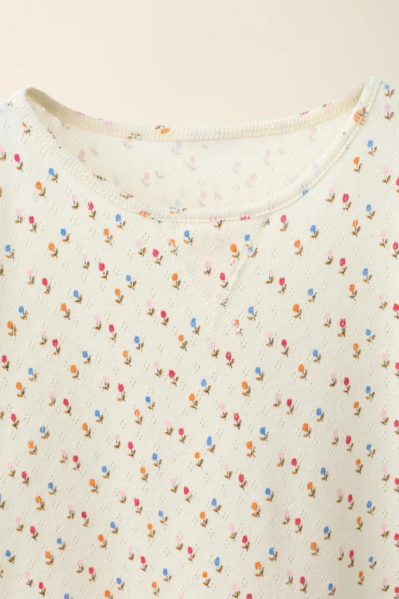 Футболка pointelle с принтом тюльпанов, созданная caramel london x zara