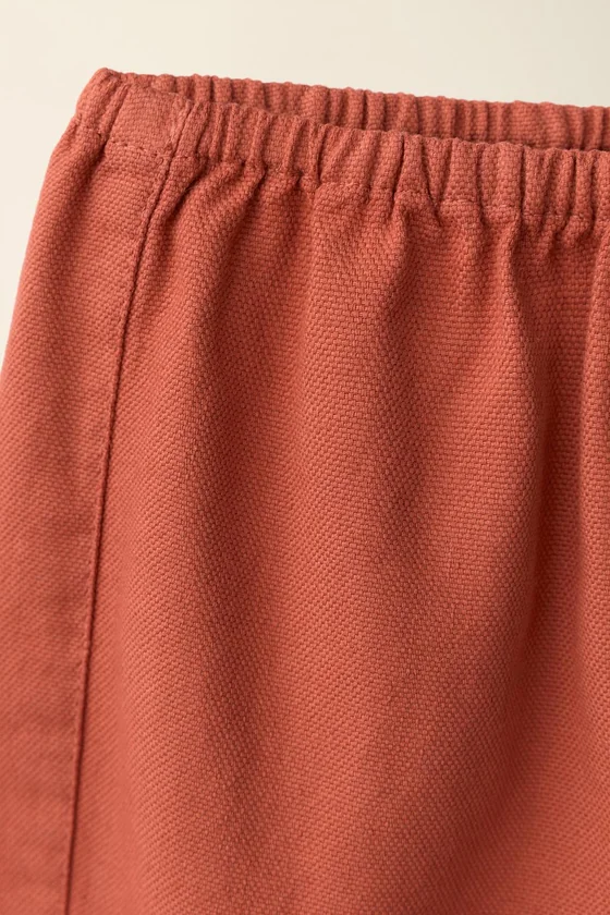 Хлопковые брюки с эластичным поясом от caramel london x zara