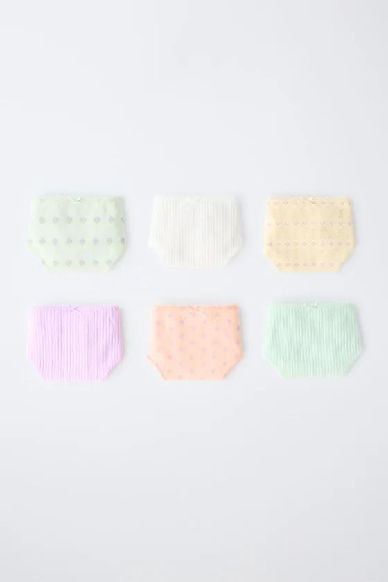 6–14 ЛЕТ/ НАБОР ИЗ ШЕСТИ ТРУСОВ С ЦВЕТОЧНЫМ ПРИНТОМ
